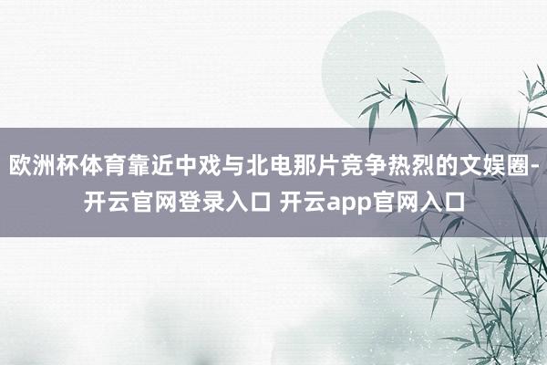 欧洲杯体育靠近中戏与北电那片竞争热烈的文娱圈-开云官网登录入口 开云app官网入口