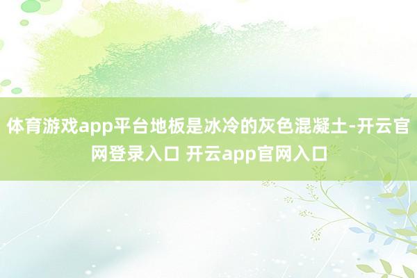 体育游戏app平台地板是冰冷的灰色混凝土-开云官网登录入口 开云app官网入口