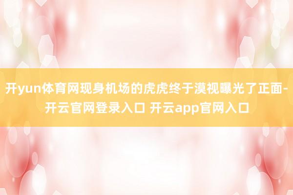 开yun体育网现身机场的虎虎终于漠视曝光了正面-开云官网登录入口 开云app官网入口
